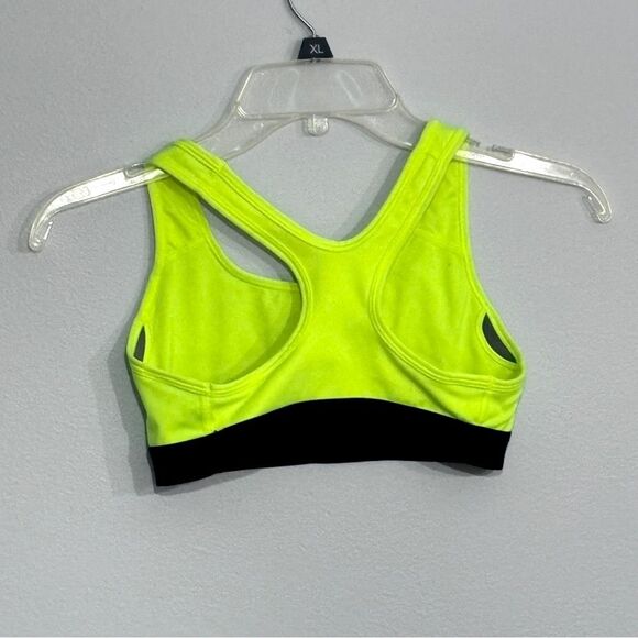 Nike Pro | Dri-fit Racerback Neon Yellow Women’s Sports Bra - Picture 3 of 11